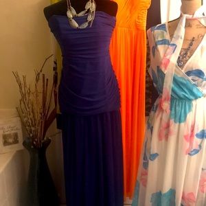 David’s Bridal Royal Blue Gown ( Made of Honor )